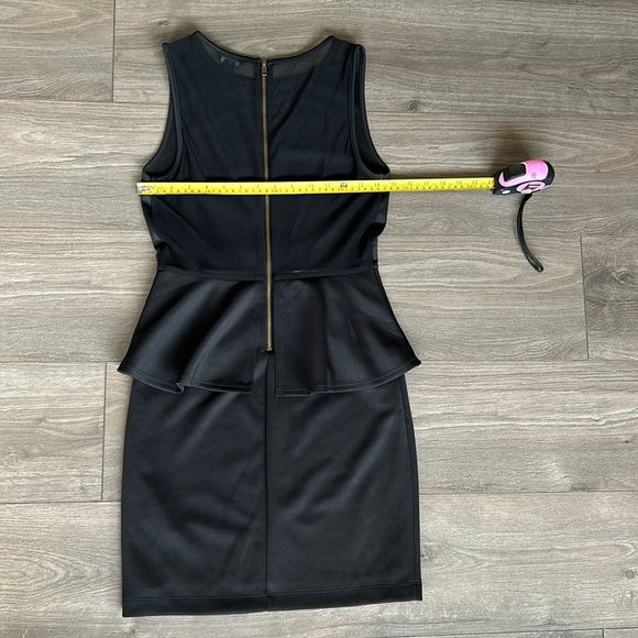 GUESS fitted peplum cocktail dress. Full mesh back & sexy mesh detail on front. - Picture 8 of 9